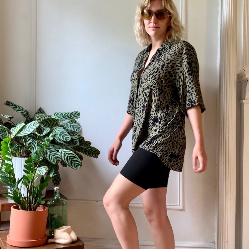 Oversize Cheetah Print Button Down - image 2